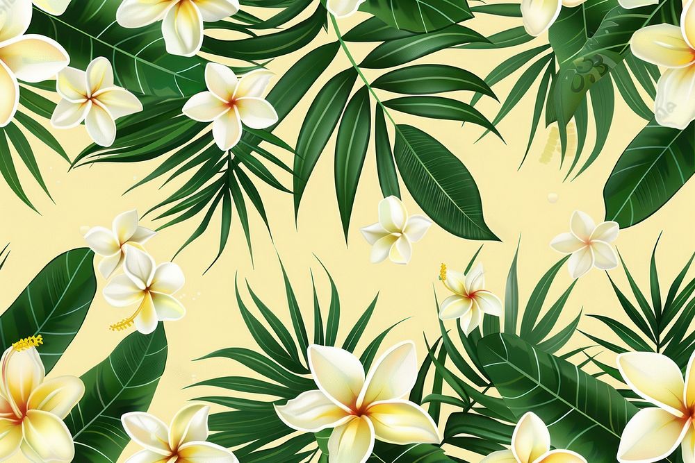 Wallpaper of tropical pattern flower backgrounds.