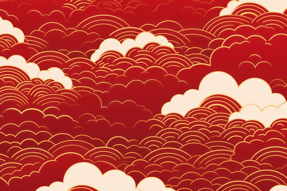 Cloud gold backgrounds pattern red.
