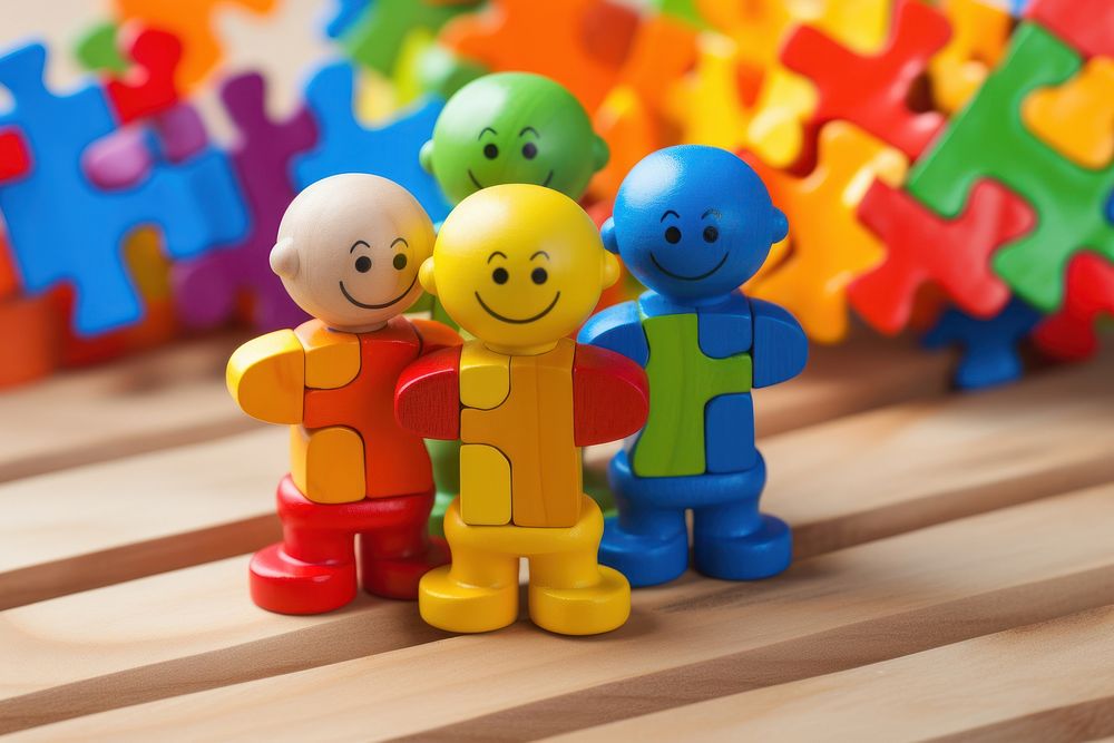 Autism toy representation togetherness.