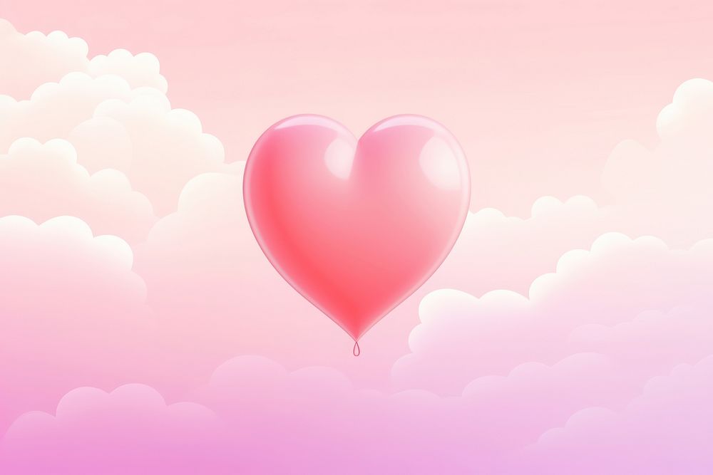 Backgrounds balloon cloud heart.