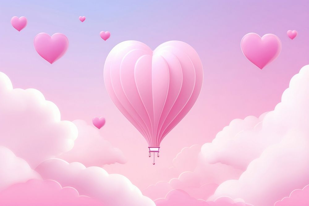 Backgrounds balloon heart cloud.