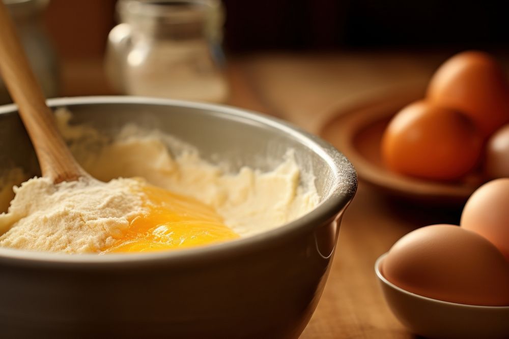 Baking food bowl egg.