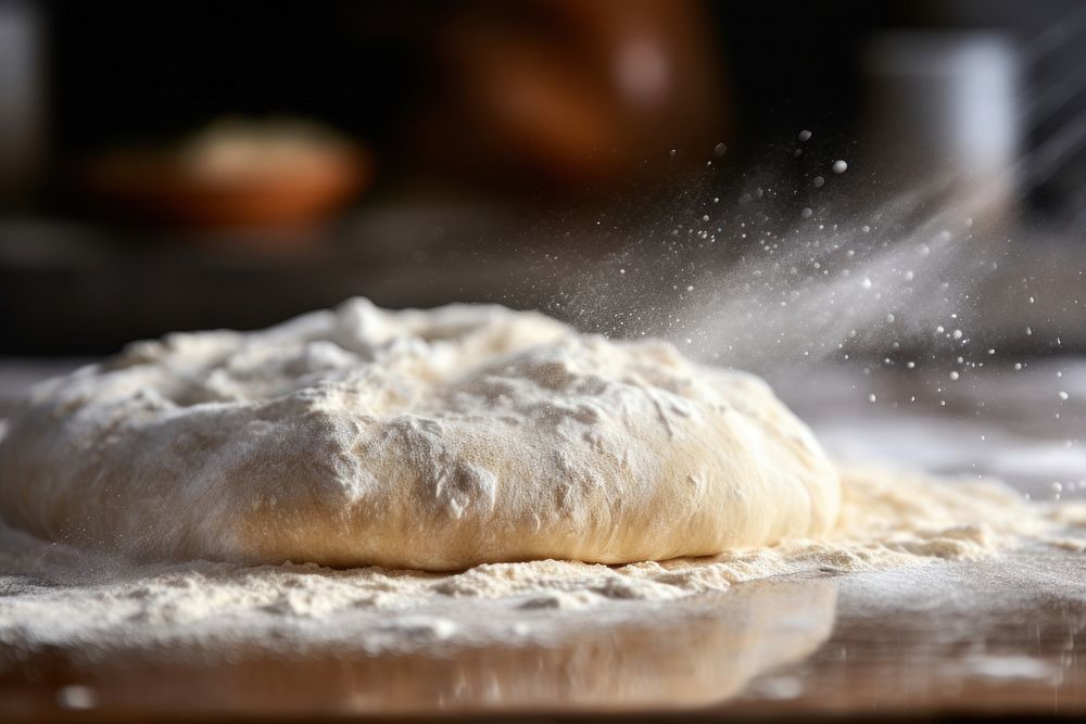 Baking cooking flour dough.