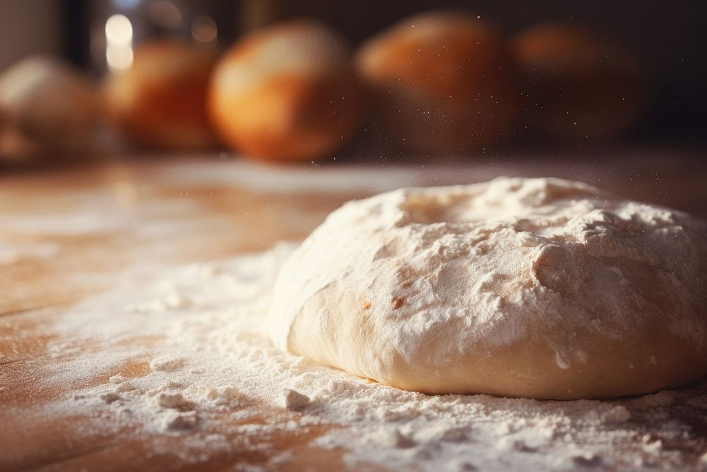 Baking dough bread food.