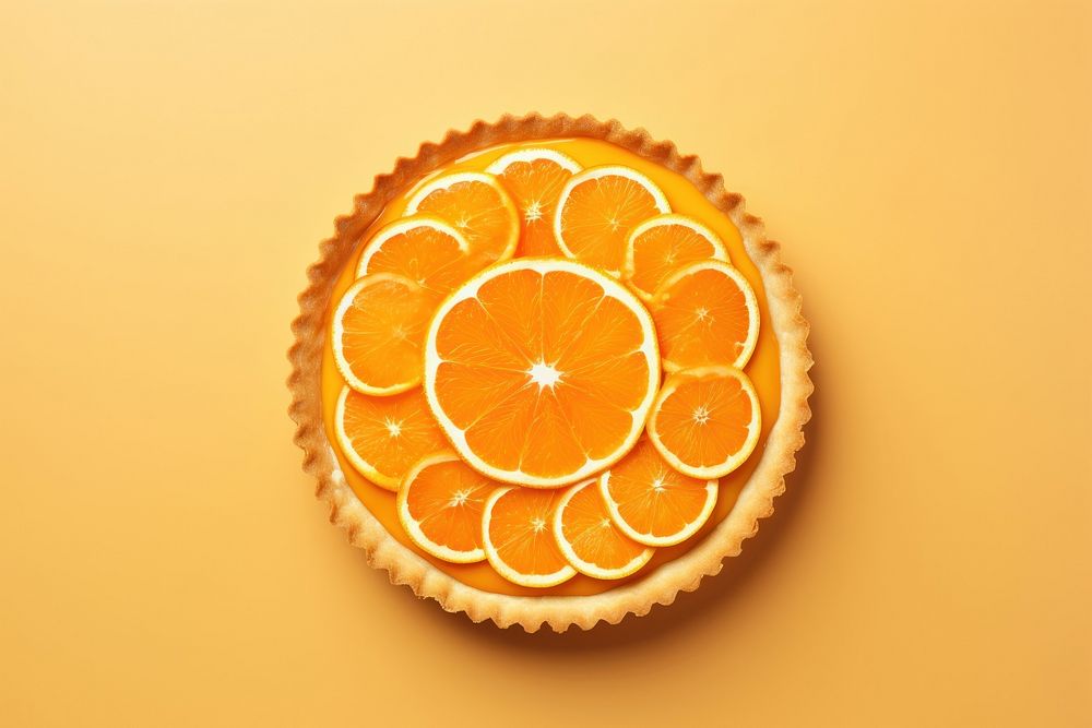Orange pie grapefruit dessert food.