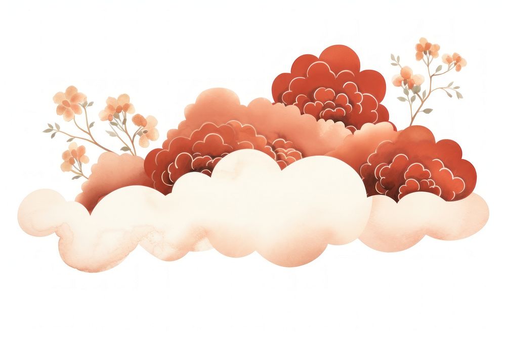 Japanese cloud pattern backgrounds flower.