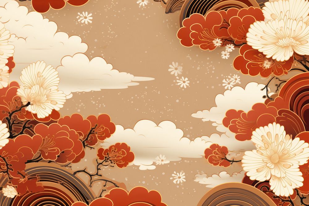 Japanese cloud pattern backgrounds decoration.