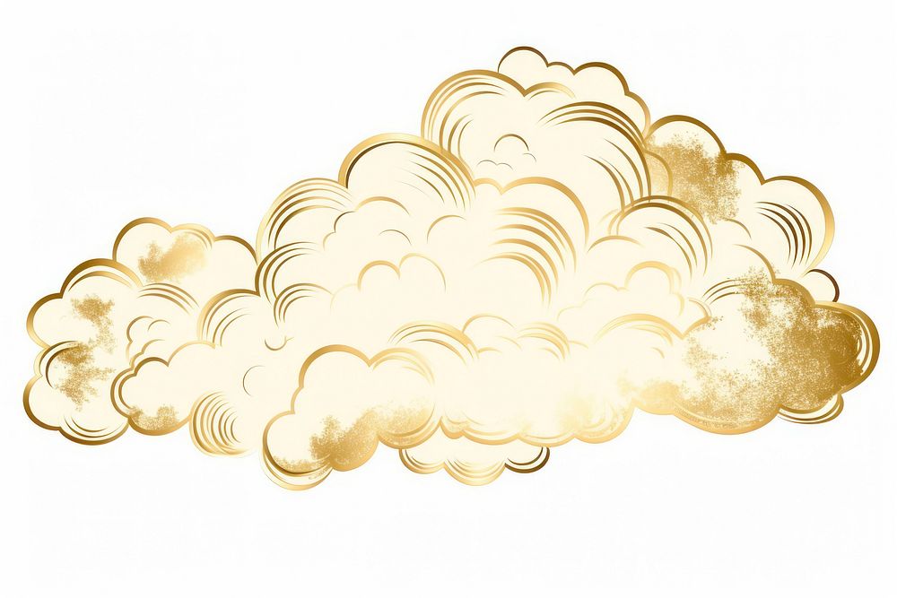 Hand drawn cloud with Japanese backgrounds white background chandelier.