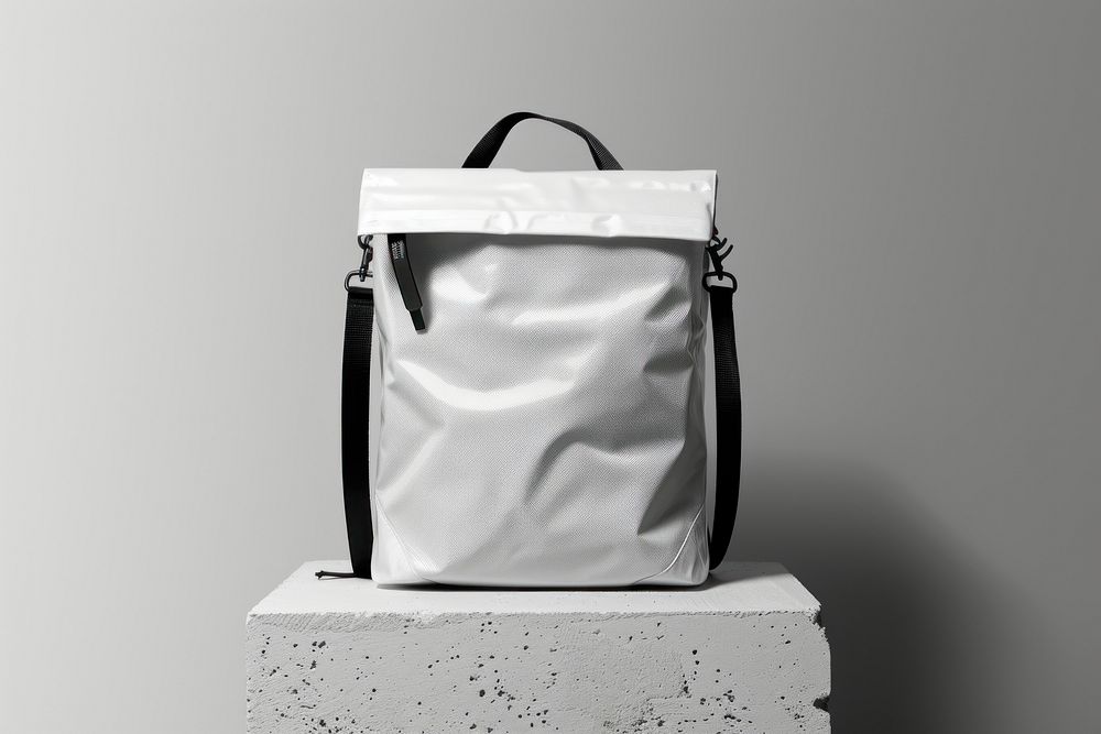 White backbag handbag accessories monochrome.