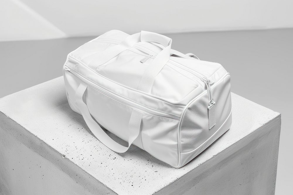 White sport bag handbag luggage accessories.