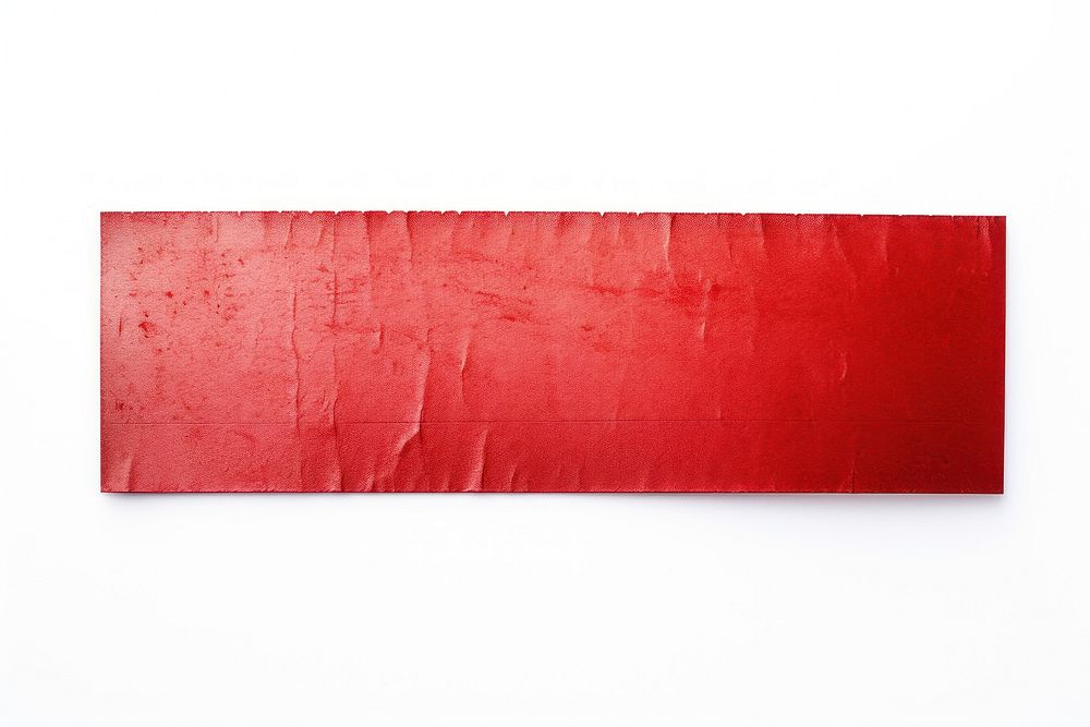 Red aluminium texture pattern adhesive strip white background blackboard rectangle.