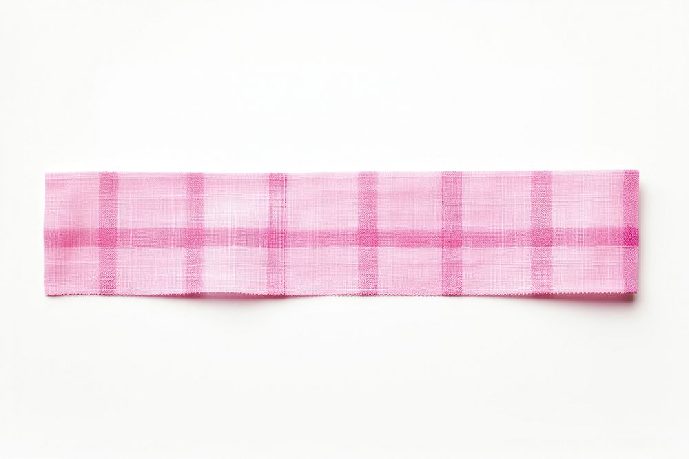 Pink tartan pattern texture pattern adhesive strip white background accessories accessory.