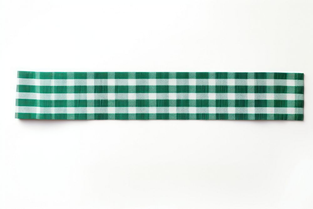 Green tartan pattern texture pattern adhesive strip white background accessories accessory.