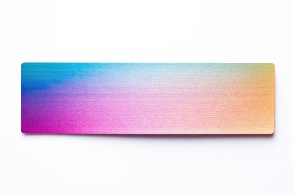 Rainbow aluminium texture pattern adhesive strip purple white background technology.
