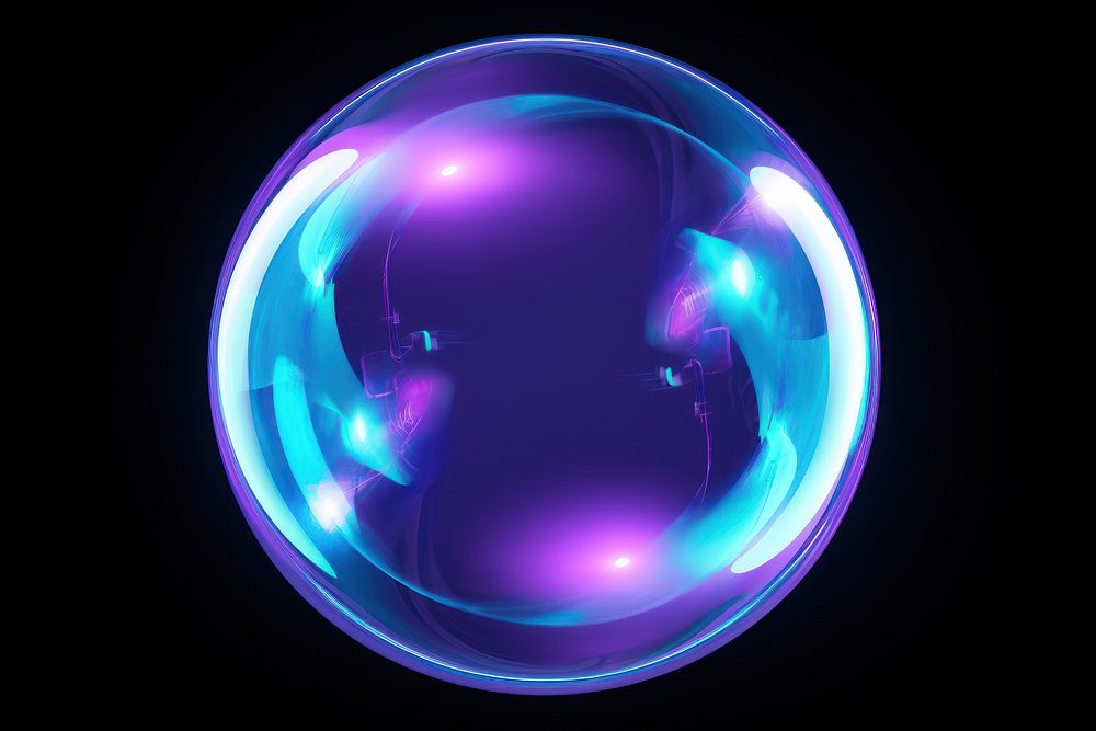 Bubble light sphere purple.