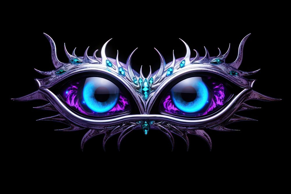 Neon cat eye illuminated accessories creativity.