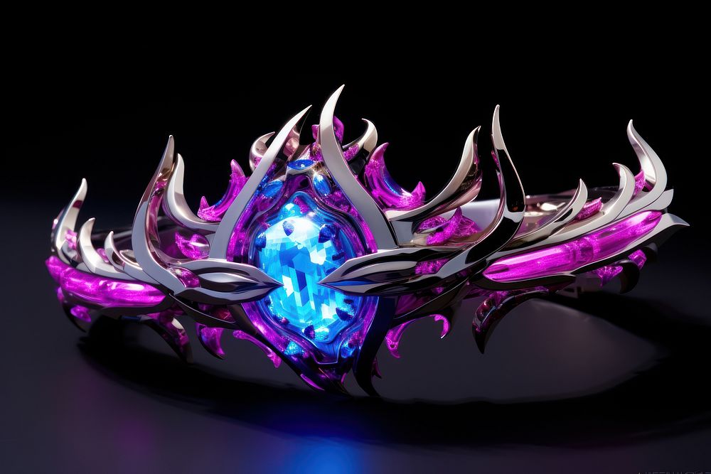 Neon fire gemstone jewelry purple.