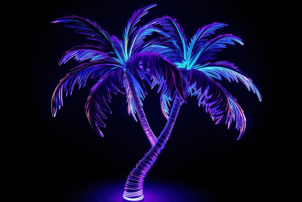 Palm tree light purple plant.