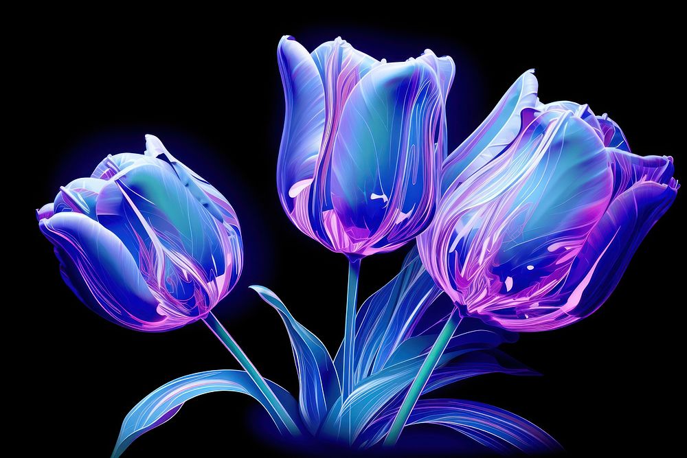 Tulips purple violet light.