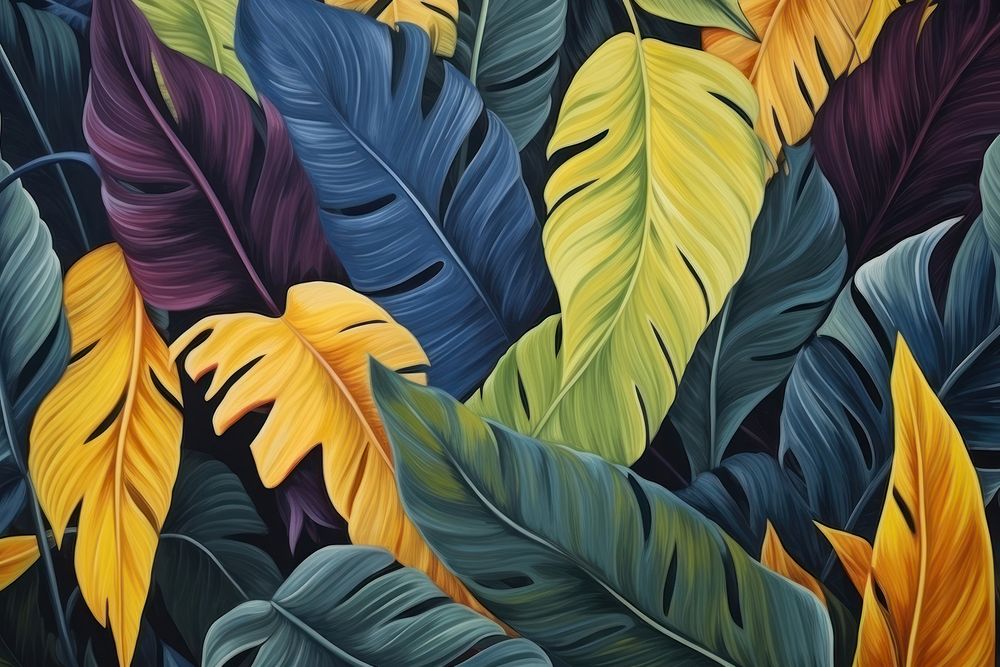 Tropical leaves backgrounds tropics pattern.