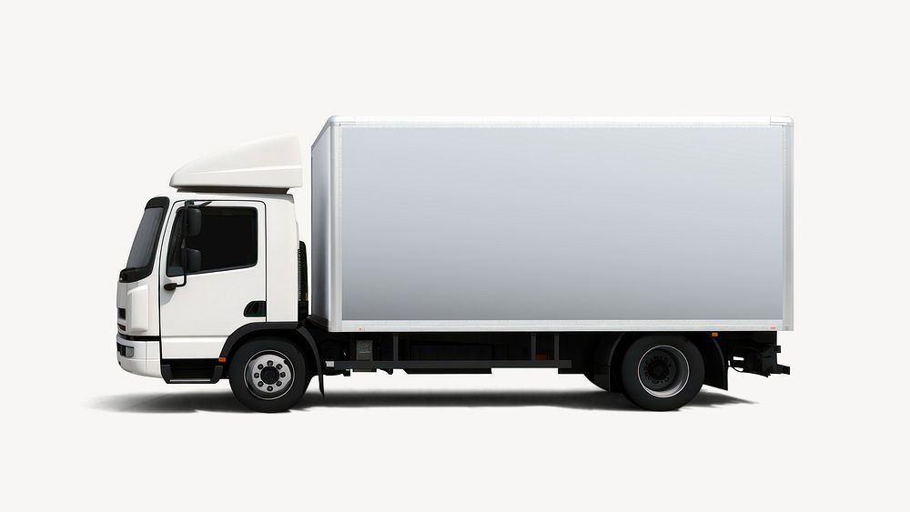 Delivery truck mockup psd