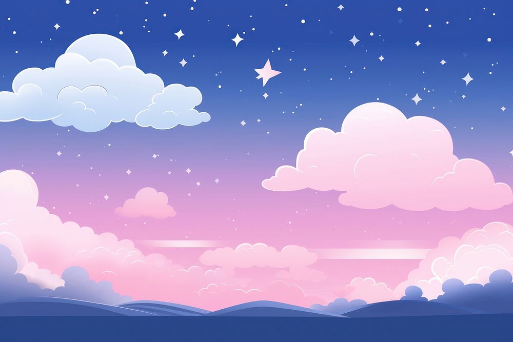 Cloud shooting star night backgrounds landscape.