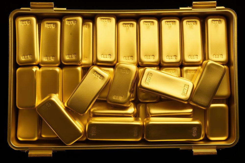 Gold bars container treasure jewelry.