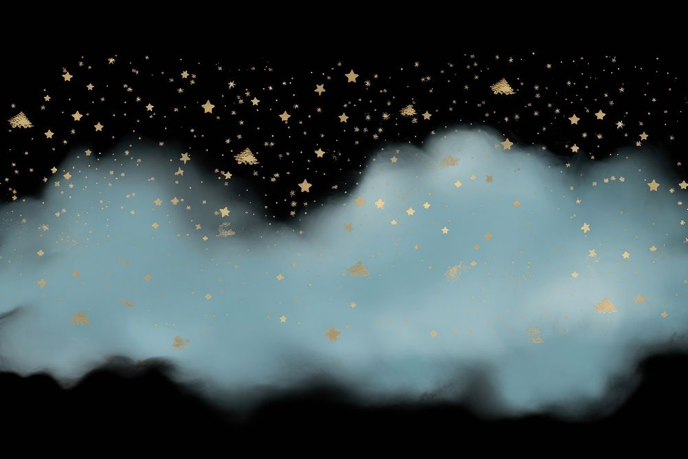 Pastel blue cloud fog and stars png backgrounds astronomy nature.
