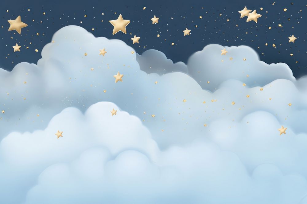 Pastel blue cloud fog and stars png backgrounds outdoors nature.