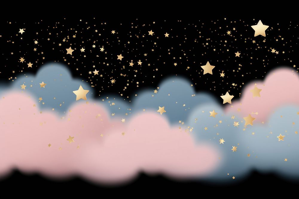 Pastel blue pink cloud fog and stars png backgrounds nature night.