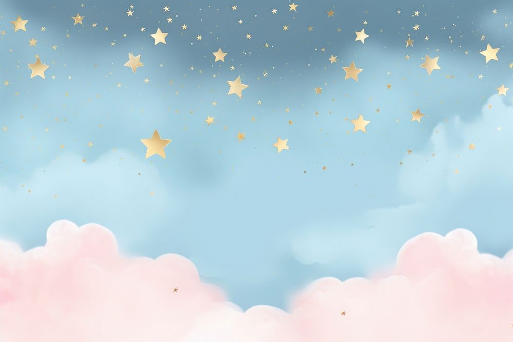 Pastel blue pink cloud fog and stars png backgrounds confetti outdoors.