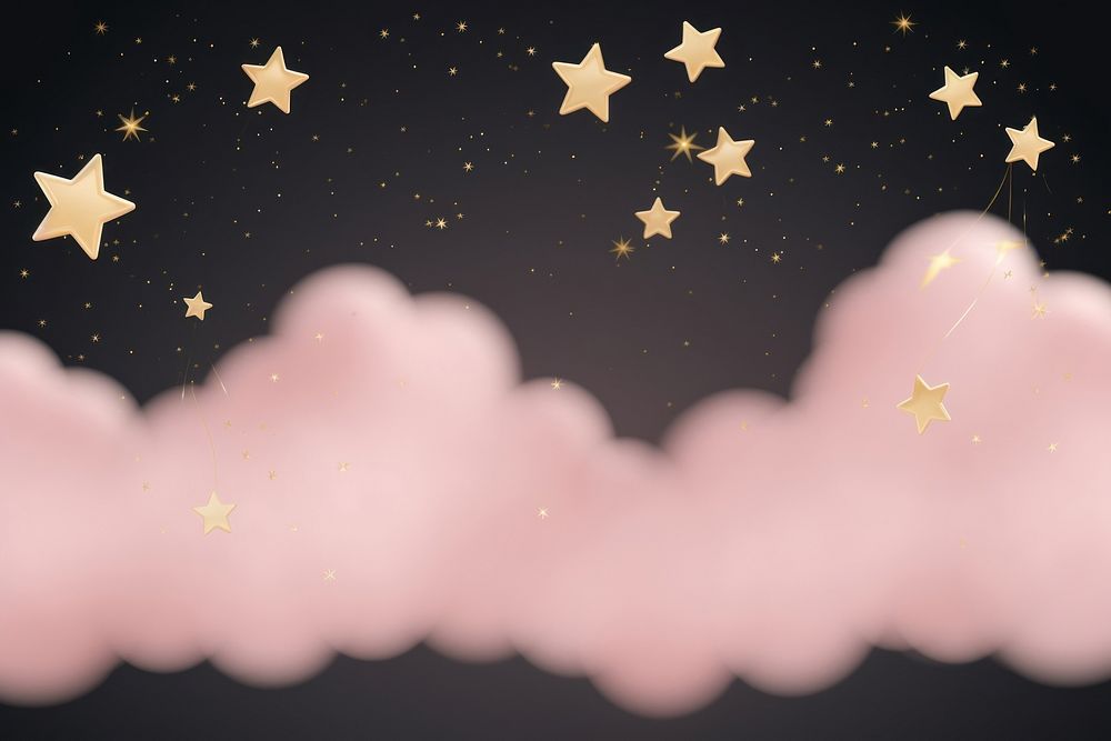 Pastel pink cloud fog and stars png backgrounds nature night.
