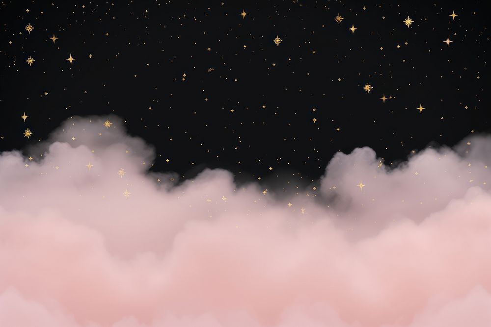 Pastel pink cloud fog and stars png backgrounds astronomy outdoors.