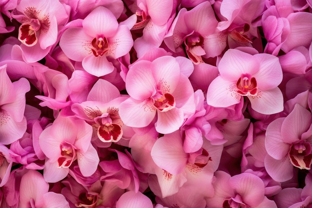 Pink flower orchid petal plant.