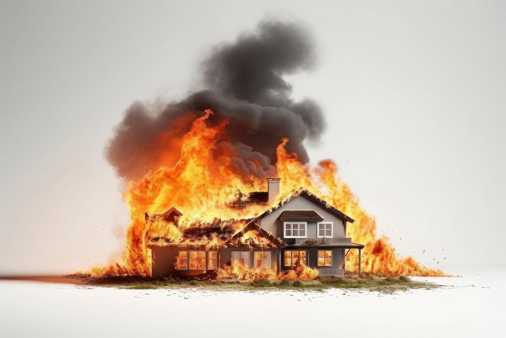 Fire insurance explosion architecture destruction.