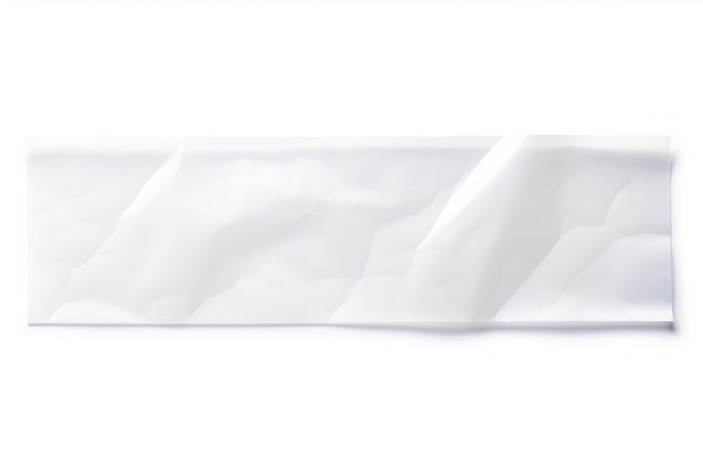 Transparent plastic paper adhesive strip white white background simplicity.