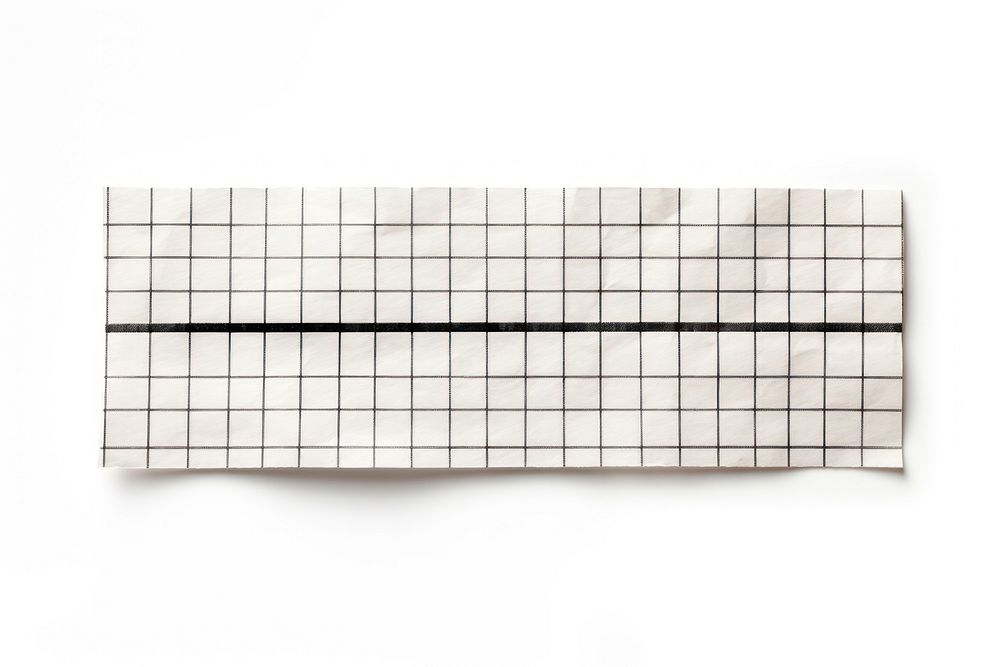 White and black grid paper pattern adhesive strip white background flooring cracked.