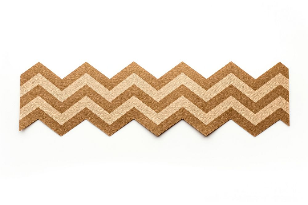 Brown chevron pattern adhesive strip wood white background creativity.