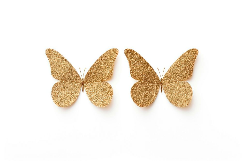Butterfly glitter paper adhesive strip animal white background accessories.