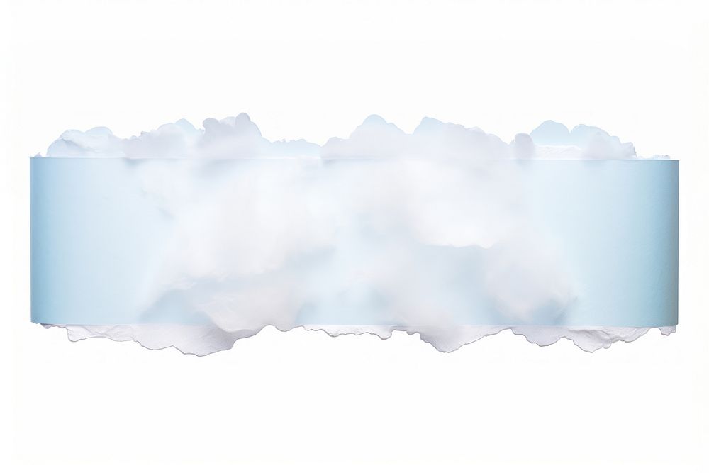 Cloud paper adhesive strip white white background turquoise.