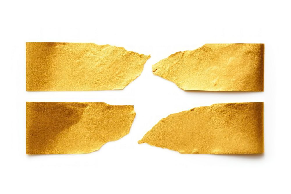 Gold paper adhesive strip backgrounds white background textured.