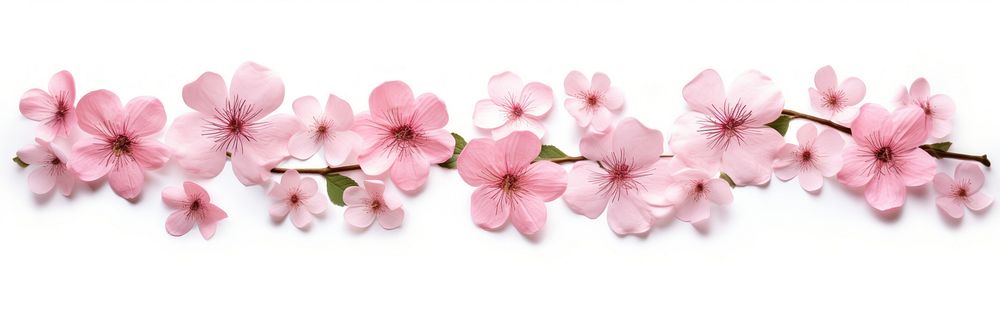 Pink flower pattern adhesive strip blossom petal plant.