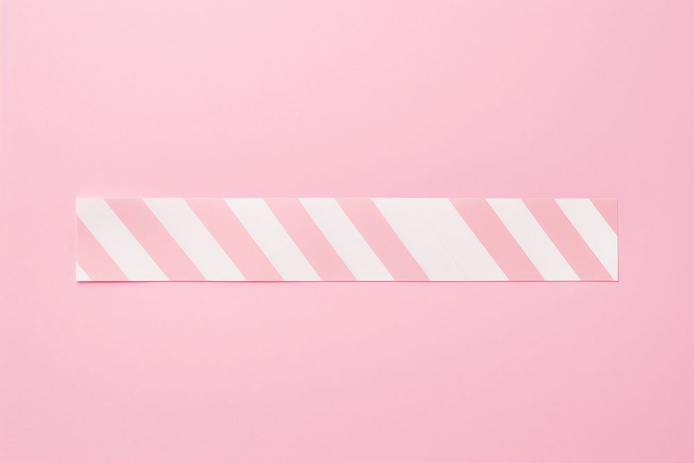 Pink stripe pattern adhesive strip confectionery clapperboard rectangle.