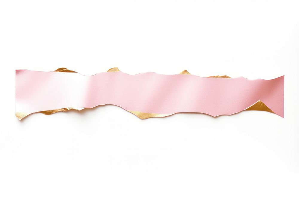 Pinkgold paper adhesive strip white background accessories rectangle.