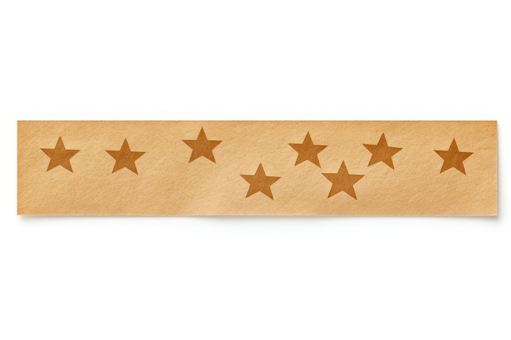 Star pattern paper adhesive strip symbol white background shape.