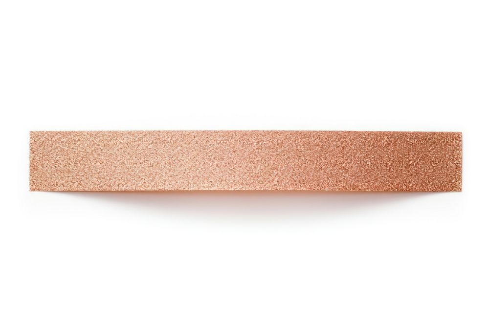 Rose gold glitter paper adhesive strip jewelry white background accessories.