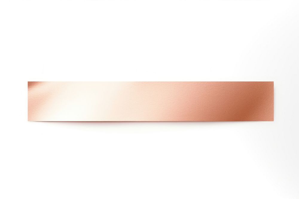 Rose gold paper adhesive strip backgrounds white background simplicity.