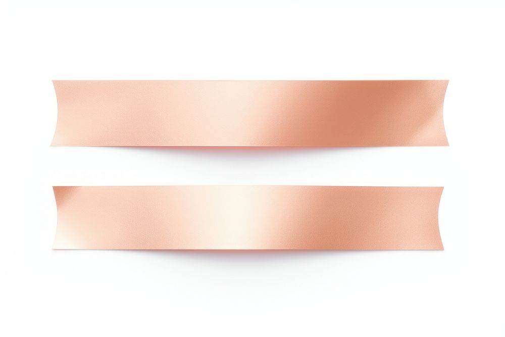 Rose gold paper adhesive strip white background accessories accessory.