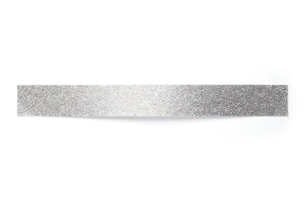Silver glitter paper adhesive strip jewelry white background accessories.