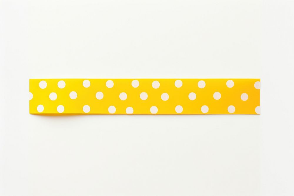 Yellow dot pattern adhesive strip white background accessories rectangle.